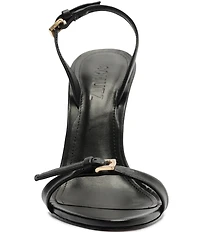 Schutz Aurora Leather Slingback High Heel Dress Sandals