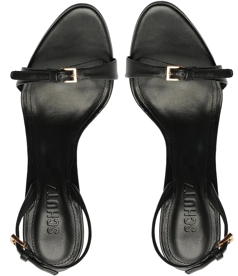 Schutz Aurora Leather Slingback High Heel Dress Sandals
