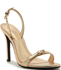 Schutz Aurora Leather Slingback High Heel Dress Sandals
