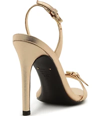 Schutz Aurora Leather Slingback High Heel Dress Sandals