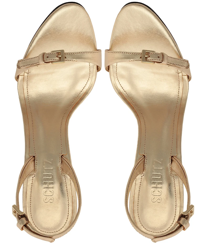 Schutz Aurora Leather Slingback High Heel Dress Sandals