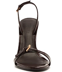 Schutz Aurora Patent Leather Slingback High Stiletto Dress Sandals