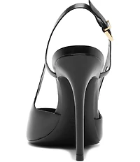Schutz Boris Leather Slingback Pointed Toe Pumps