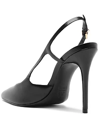 Schutz Boris Leather Slingback Pointed Toe Pumps