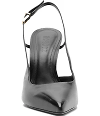 Schutz Boris Leather Slingback Pointed Toe Pumps