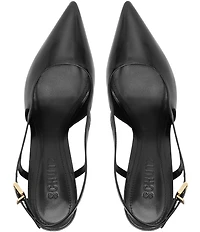 Schutz Boris Leather Slingback Pointed Toe Pumps