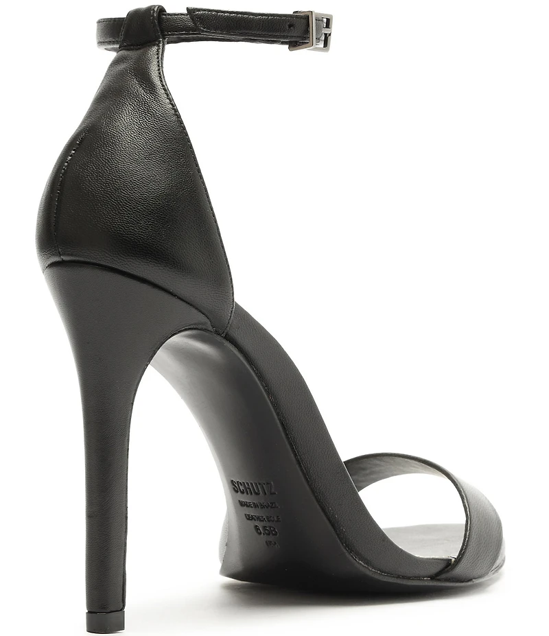 Schutz Cadey Lee Leather Ankle Strap Dress Sandals