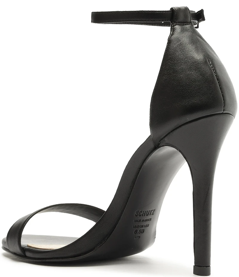 Schutz Cadey Lee Leather Ankle Strap Dress Sandals