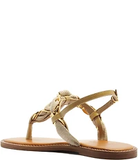 Schutz Camellia Woven Chain Thong Flat Sandals