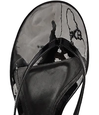 Schutz Carolyn Patent Leather Thong Kitten Heel Sandals