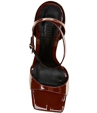Schutz Ciara Patent Leather Square Toed Pumps