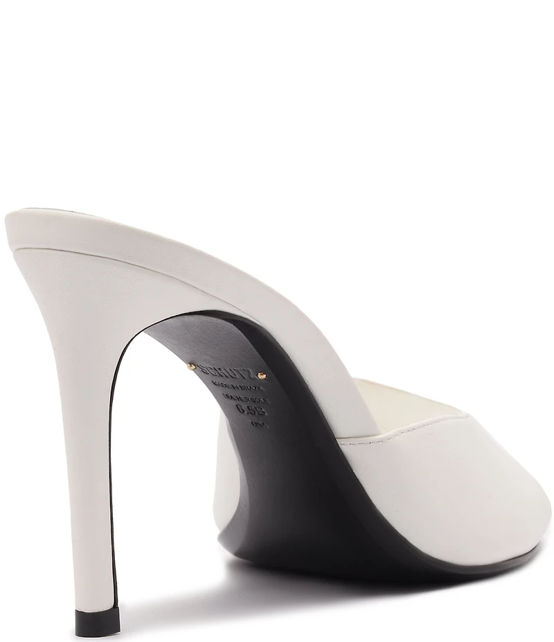 Schutz Cloe Leather Dress Slide Sandals