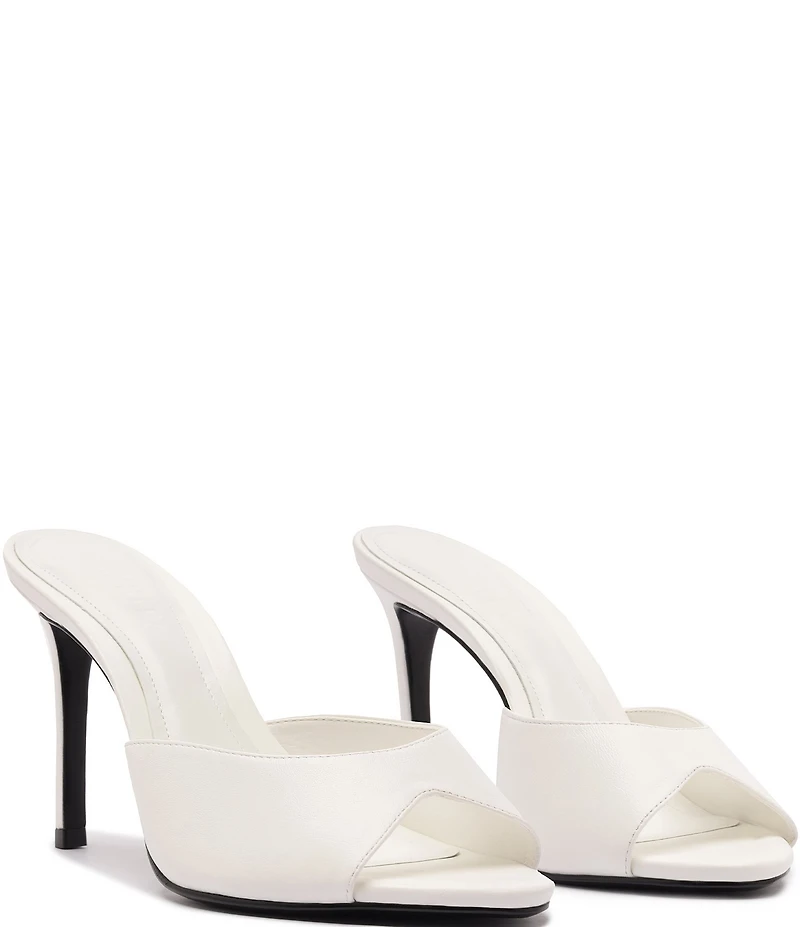 Schutz Cloe Leather Dress Slide Sandals