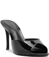 Schutz Cloe Patent Leather Dress Slide Sandals