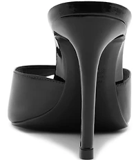 Schutz Cloe Patent Leather Dress Slide Sandals