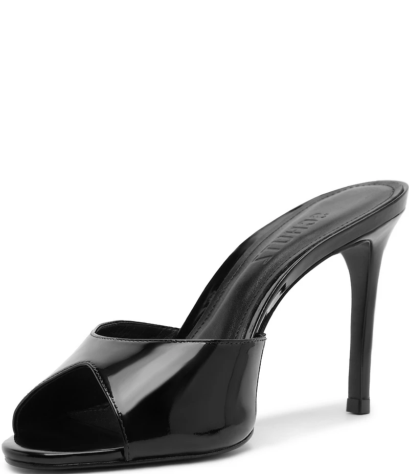 Schutz Cloe Patent Leather Dress Slide Sandals