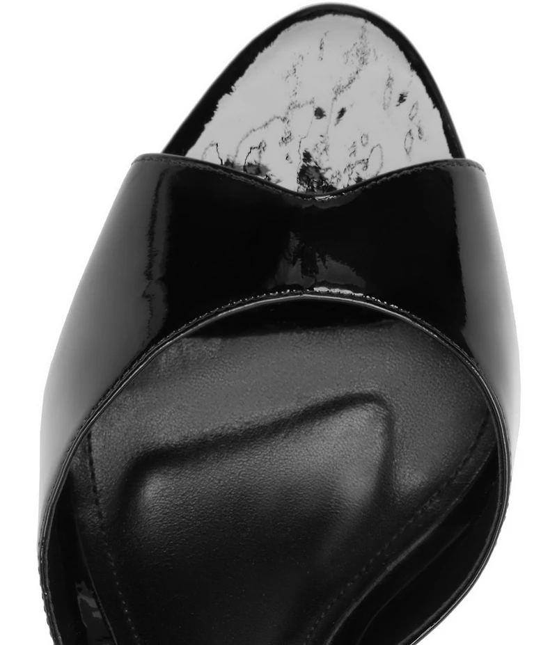 Schutz Cloe Patent Leather Dress Slide Sandals