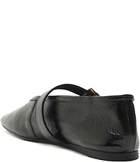 Schutz Courtney Buckle Patent Leather Mary Jane Ballet Flats