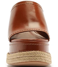 Schutz Darah Rope Leather Platform Block Heel Slide Sandals