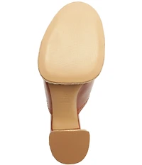 Schutz Darah Rope Leather Platform Block Heel Slide Sandals