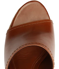 Schutz Darah Rope Leather Platform Block Heel Slide Sandals