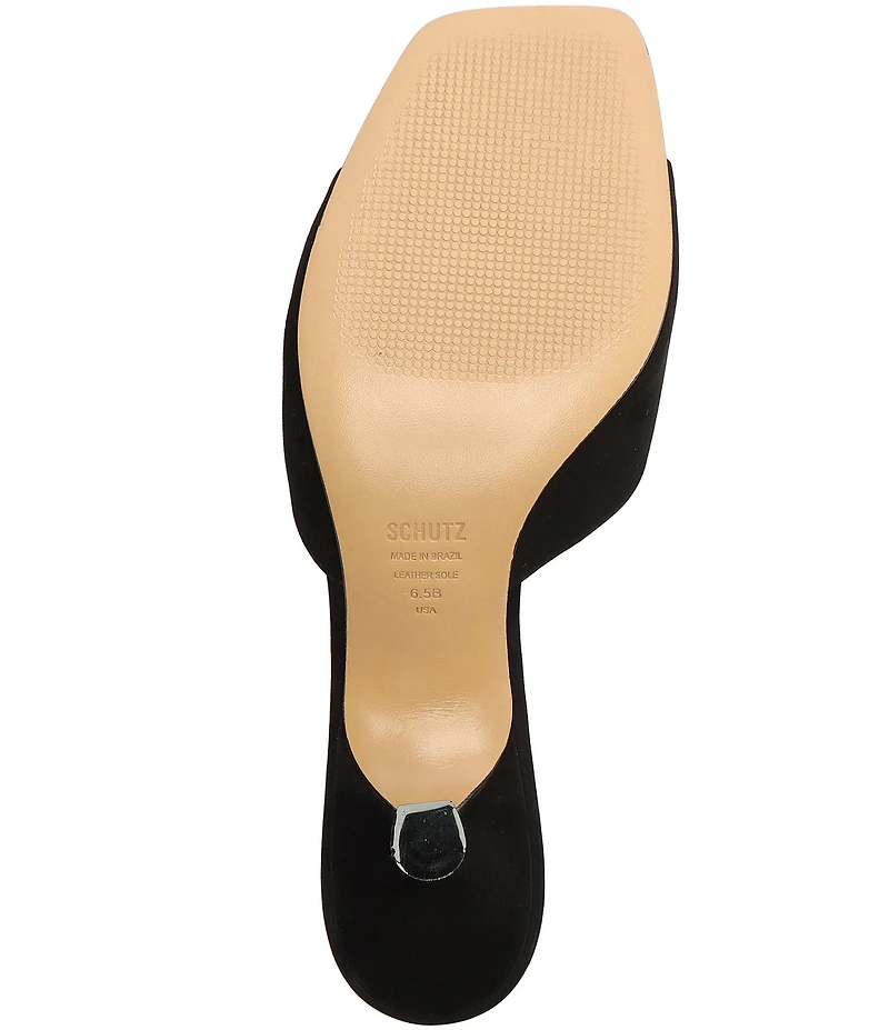 Schutz Dethalia Suede Slide Sandals
