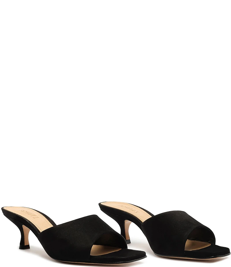 Schutz Dethalia Suede Slide Sandals