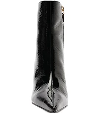 Schutz Elisha Patent Leather Sculptural Heel Booties