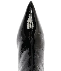 Schutz Elisha Patent Leather Sculptural Heel Booties