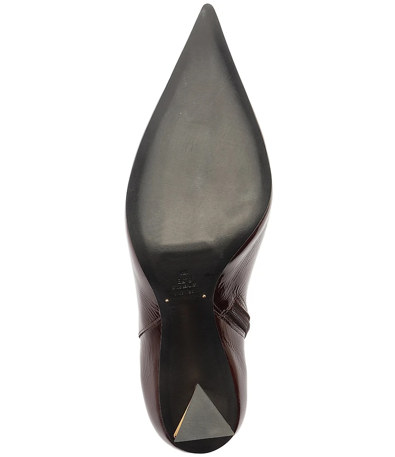Schutz Elisha Patent Leather Sculptural Heel Booties