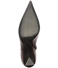 Schutz Elisha Patent Leather Sculptural Heel Booties