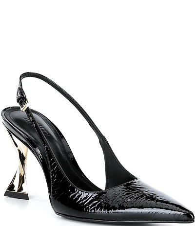 Schutz Elisha Patent Leather Slingback Structural Pumps