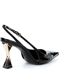 Schutz Elisha Patent Leather Slingback Structural Pumps