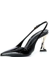 Schutz Elisha Patent Leather Slingback Structural Pumps