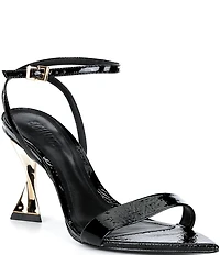 Schutz Elisha Patent Leather Structural Dress Sandals