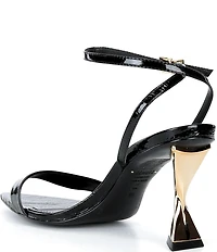 Schutz Elisha Patent Leather Structural Dress Sandals