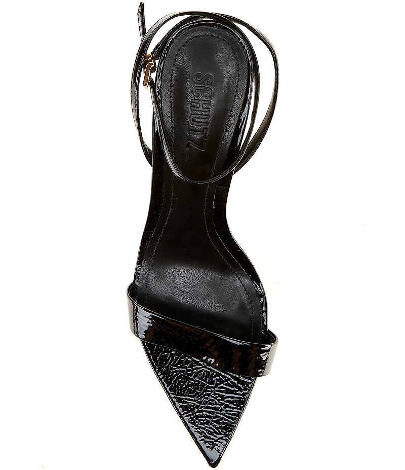Schutz Elisha Patent Leather Structural Dress Sandals