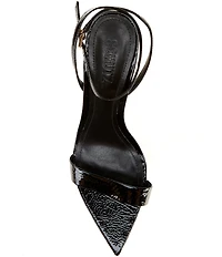 Schutz Elisha Patent Leather Structural Dress Sandals