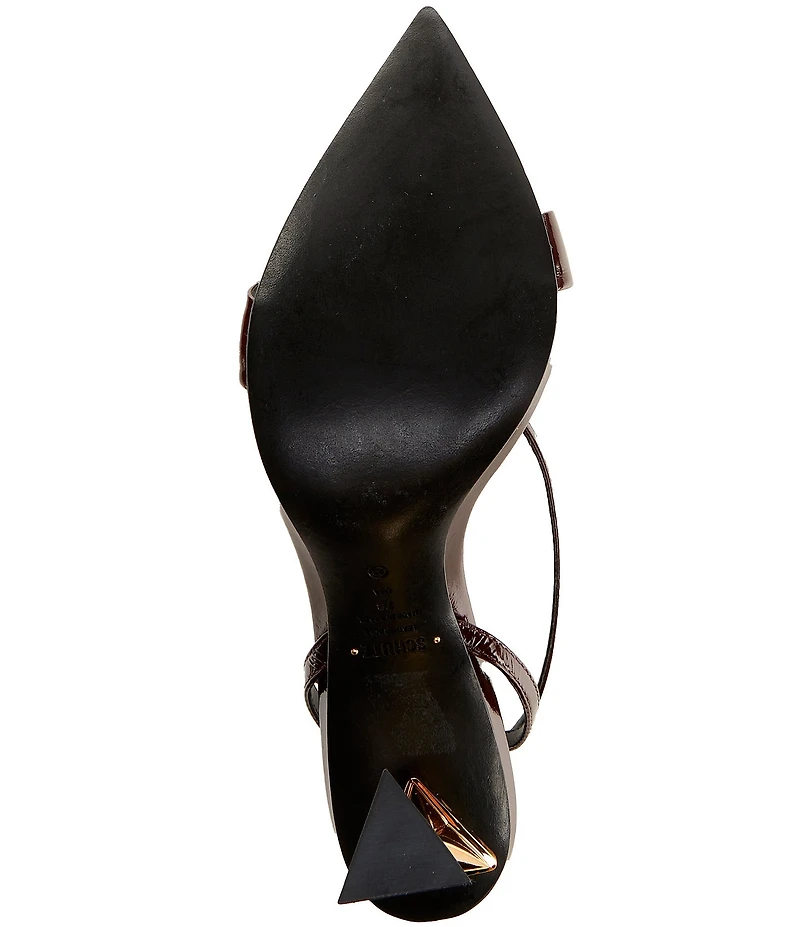 Schutz Elisha Patent Leather Structural Dress Sandals