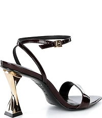 Schutz Elisha Patent Leather Structural Dress Sandals