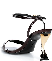 Schutz Elisha Patent Leather Structural Dress Sandals