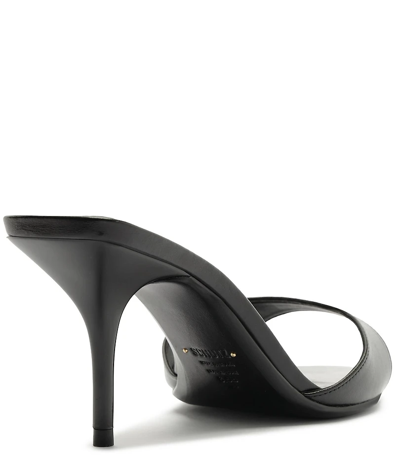 Schutz Elodie Leather Pointed Toe Dress Sandals