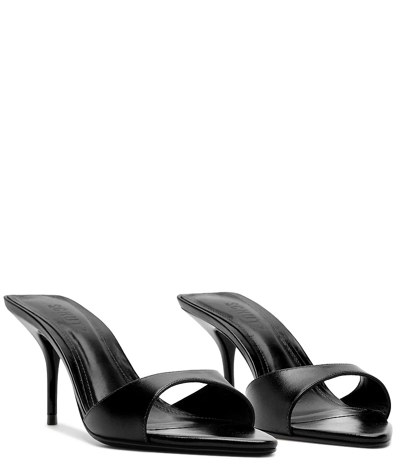 Schutz Elodie Leather Pointed Toe Dress Sandals