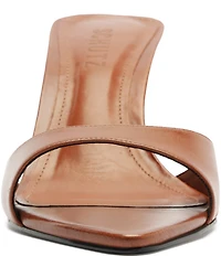 Schutz Elodie Leather Pointed Toe Stiletto Slip-On Sandals