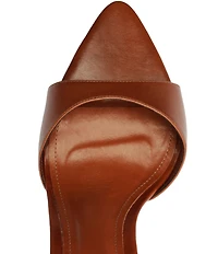 Schutz Elodie Leather Pointed Toe Stiletto Slip-On Sandals