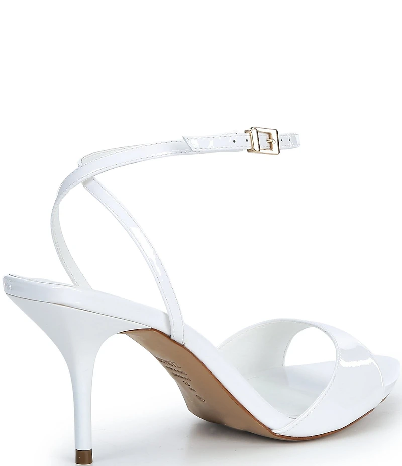 Schutz Elodie Patent Leather Ankle Strap Stiletto Dress Sandals