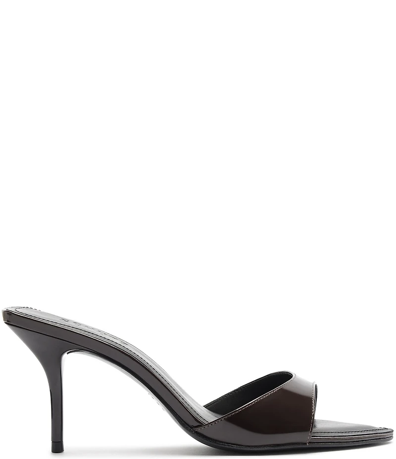 Schutz Elodie Patent Leather Pointed Toe Dress Sandals