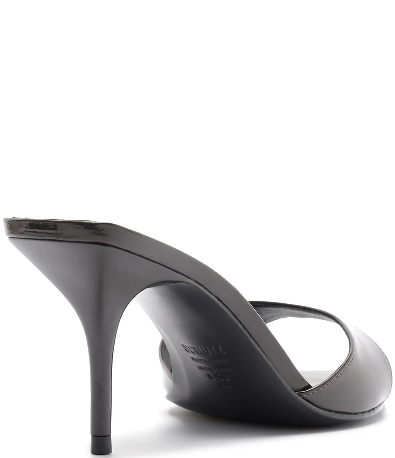 Schutz Elodie Patent Leather Pointed Toe Dress Sandals