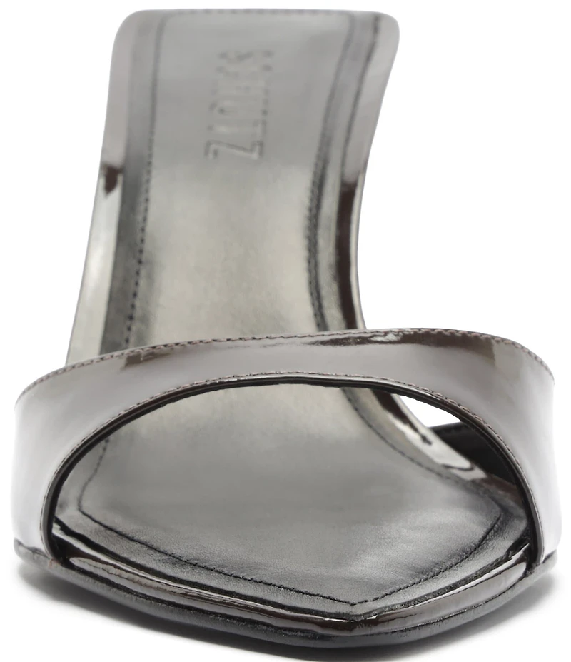 Schutz Elodie Patent Leather Pointed Toe Dress Sandals