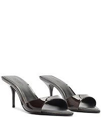 Schutz Elodie Patent Leather Pointed Toe Dress Sandals